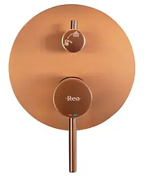 Душова система Rea Lungo brushed copper + BOX прихованого монтажу REA-P8809, Теплий захід сонця - мініатюра 5