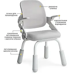 Дитяче крісло Mealux Neo Air Static Grey (Y-306 G) - мініатюра 2