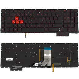 Клавіатура для ноутбука HP (Omen: 17-an series) rus, black, без фрейма, підсвічування клавіш - мініатюра 2