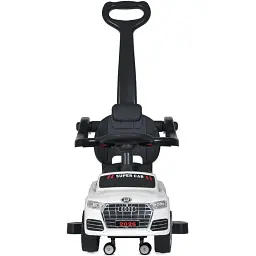 Дитяча каталка-толокар Bambi Racer M 5045L-1 з батьківською ручкою білий - мініатюра 5