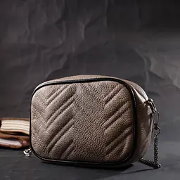 Жіноча вечірня сумка на ланцюжку з натуральної шкіри Vintage 20х13х7 см sum0029000 - мініатюра 10