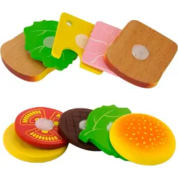Іграшкові продукти Viga Toys Гамбургер та сендвіч (50810) - мініатюра 2