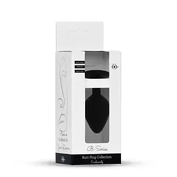 Анальна пробка - Jewellery Silicone Black Plug M Pink - мініатюра 10