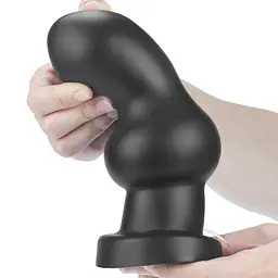 Анальна пробка з вібрацією LoveToy King Sized 18 см (чорний) - мініатюра 3
