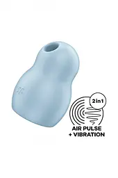 Вакуумний кліторальний стимулятор з вібрацією Satisfyer Pro To Go 1 блакитний - мініатюра 3