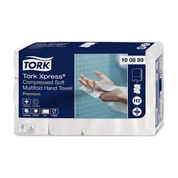 Паперові рушники Tork Xpress Premium Soft Листові вузькопанельні Складання Multifold Білі 2 шари 21х24 см 225 аркушів (322542154151) - мініатюра 2