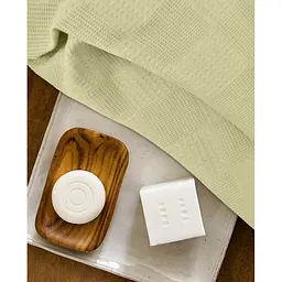 Рушник вафельний Cosas Cube Olive 75x130 см, оливковий - мініатюра 3
