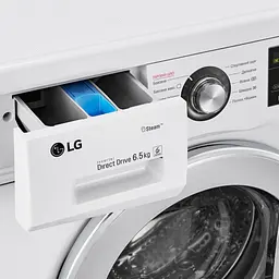 Пральна машина LG з фронтальним завантаженням F2J3WS2W, 6,5кг, 1200, A+++, Пар, глибина 44см, Дисплей, Інвертор, Білий (F2J3WS2W) - мініатюра 7