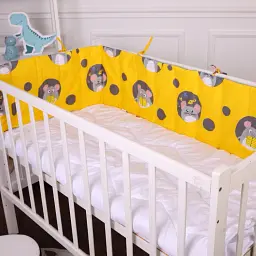 Суцільний борт в ліжечко MirSon Kids Time 20-0029 Funny mice 30х180 см (2200009664427) - мініатюра 3