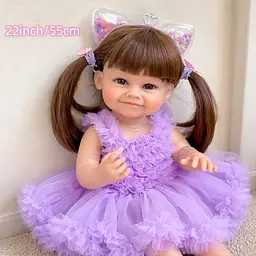 Реалістична Кукла Реборн 55 см повністю силіконова Doll Reborn Baby К0100616 - мініатюра 5