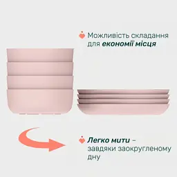 Набір дитячого посуду Chicco Set Pappa 12 м+ рожевий (16201.15) - мініатюра 3