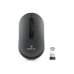 Мишка REAL-EL RM-470W Wireless/Bluetooth Dark Gray (EL123200049) - мініатюра 3