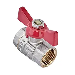 Кран кульовий Waterpro WP602-15FFW - 1/2" ГГМ (сталевий метелик) WP3290 - мініатюра 2
