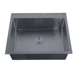 Кухонна мийка Zerix ZH5050-215 Nano-Black MX1582, Графит