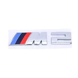 Емблема напис M2 для BMW хром 73х27 мм (емблема M)+30х27 мм (цифра) пластик (на скотчі)