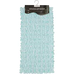 Килимок для ванної Eco Fabric Галька 68х34 см прозоро-блакитний (6834-003) - мініатюра 3