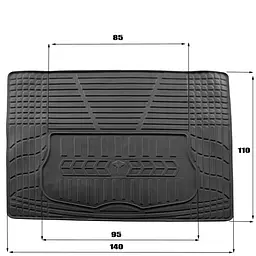 Килимок в багажник поліуритановий UNI-TRUNK TPE BOOT L size 1400x1100mm