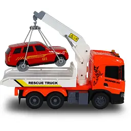 Автомодель TechnoDrive Big Truck Евакуатор Scania з машиною (6408KS) - мініатюра 7