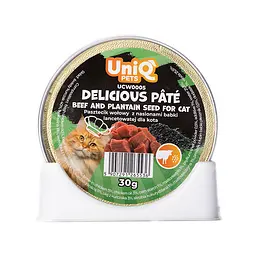 Смачний паштет UNIQ PETS CAT WET FOOD ROYAL BEEF з яловичини та насіння подорожника, 30 г - мініатюра 4