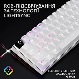 Клавіатура Logitech G Pro X 60 LightSpeed White (920-011930) [107470] - мініатюра 7