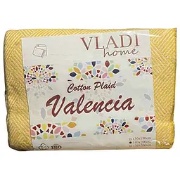 Плед VLADI 140х200см "Валенсія" PARQUET білий-жовт.
