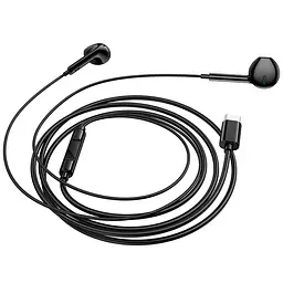 Навушники Borofone BM100 Fuente universal with microphone (Type-C/1.2m) Black - мініатюра 2