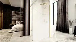 Душова стінка Rea Aero ombre 120 matt brushed gold REA-K2466, матовий, золотий - мініатюра 6