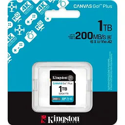 Карта пам'яті SDXC (UHS-1 U3) Kingston Canvas Go! Plus 1Tb class 10 A2 V30 (R200MB/s, W160MB/s) - мініатюра 3