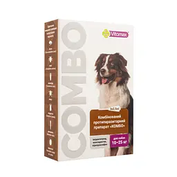 Краплі для собак Vitomax Combo 10-25 кг проти паразитів 7.2 мл (3 шт. х 2.4 мл) - мініатюра 5
