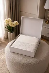 Покривало - простирадло Cotton біле євро 200х220 см махрове TC303376116 - мініатюра 2
