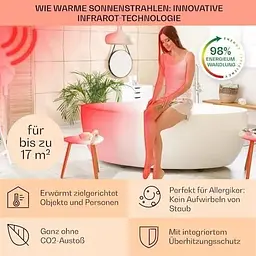 Інфрачервоний обігрівач для ванної кімнати Klarstein Hot Spot Crystal (10032942) - мініатюра 4
