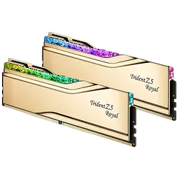 Оперативна пам'ять G.Skill 64GB (2x32GB) DDR5 6000MHz Trident Z5 Royal Gold (F5-6000J2836G32GX2-TR5G)