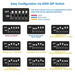 Розгалужувач EZCOO HDMI 1x1, аудіоекстрактор 4K 60H, повторювач HDMI 2.0 - мініатюра 6