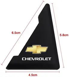 Захист кутів дверей Chevrolet 2 шт Гумові 45х58х47 мм на скотчі Чорні Посилені (протиударні чохли від сколів) - мініатюра 2
