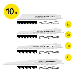 Набір полотен для пили шабельної Trotec 10 pieces Wood/Metal/Plastic Set (6215001205) - мініатюра 5