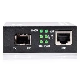 Медіаконвертер RCI 1G, SFP slot, RJ45, standart size metal case (RCI300S-G) - мініатюра 2