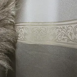 Жакардові штори молочного кольору на тасьмі 2шт. 140х270 ALBO pbe0052414 - мініатюра 5