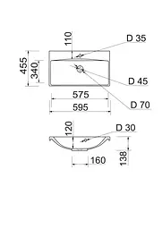 Раковина Adamant Emil 60 white 4824296201401, Білий - мініатюра 5