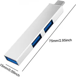 Адаптер перехідник GT Type-C 3.1 на USB 3.0 Сірий (С051250) - мініатюра 4