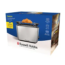 Тостер Russell Hobbs Heaton нержав. підігрів розморожування чорний+нерж. - мініатюра 10