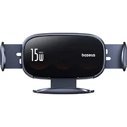 Автотримач із бездротовою зарядкою Baseus LightChaser Series Triple-Coil 15W Black (C40355901111-00) [124906] - мініатюра 2