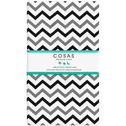 Простирадло Cosas полуторне 155х240 grey zigzag cs3, чорний (ZigGreyBlack_155)