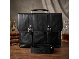 Чоловічий портфель із натуральної шкіри Italico 9225G-38 Чорний 38x29x7 см TONY PEROTTI sum0029079 - мініатюра 6