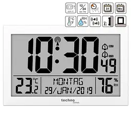 Годинник настінний Technoline WS8016 White (WS8016 weiss) - мініатюра 2