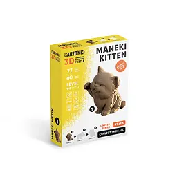 MANEKI KITTEN - Картонний 3Д пазл Cartonic - мініатюра 2