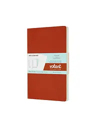 Записник Moleskine Volant середній, Нелінований Корал, Аква (2 шт) (QP723F16B24)