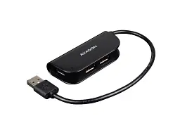 Мультипортовий адаптер AXAGON USB Ready USB-A Black (HUE-X4B)