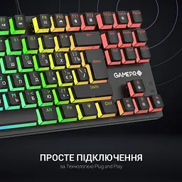 Клавіатура GamePro MK80B Blue Switch RGB USB Black [113542] - мініатюра 5