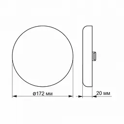 LED світильник безрамковий круглий VIDEX 24W 4100K - мініатюра 4