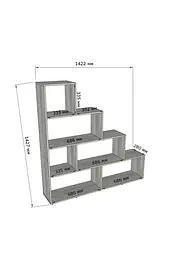 Стелаж для книг Moreli GT-57 1422x1427x280 мм Біла (mo-gt57-white) - мініатюра 2